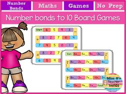 number bonds to 10 board game teaching resources