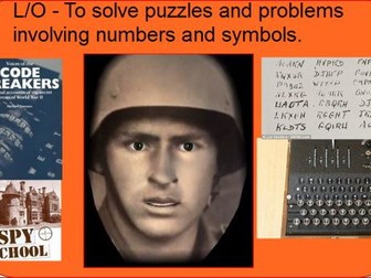 WW2 Context for Maths code breaking lesson - column addition/ grid multiplication