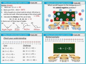 Negative numbers (adding and subtracting) complete lesson.