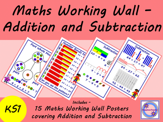 Maths Working Wall Addition and Subtraction Posters