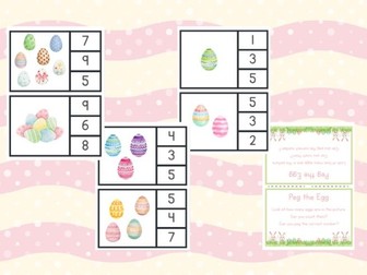 Easter Egg Number Counting Peg Cards