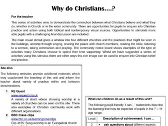 RE Christianity Planning and resources  YEAR 3