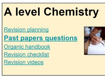 A level Chemistry revision + organic handbook