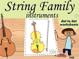 String Instruments Dot to dot Worksheets