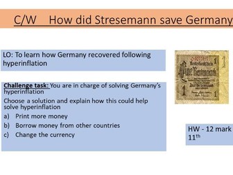 'How Stresemann Saved Germany' Lesson