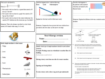 KS3 Collins Energy revision mats