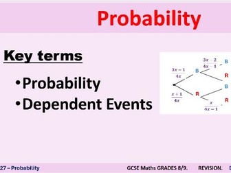Probability - Revision for Grades 8/9 - PDF