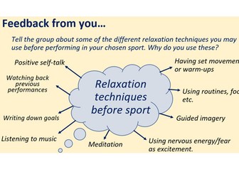 IGCSE: Unit 3: Relaxation techniques [10]