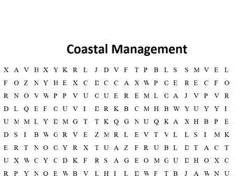 Coastal Management Word Search