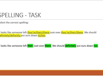 English SPaG Powerpoint