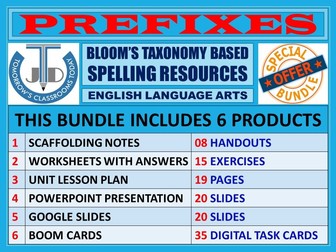 PREFIXES: TEACHING AND LEARNING RESOURCES - BUNDLE