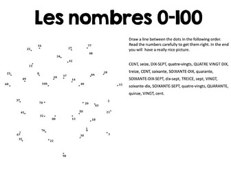 Interactive French Number Practice: Dot-to-Dot Worksheets with Unique Drawings!