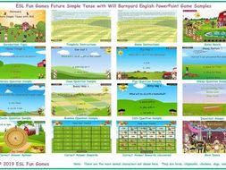 Future Simple Tense with Will Barnyard English PowerPoint Game