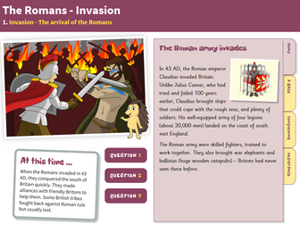 The Arrival of the Romans - Interactive Teaching Book - Roman Britain KS2