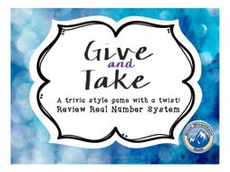 Give and Take Real Number System