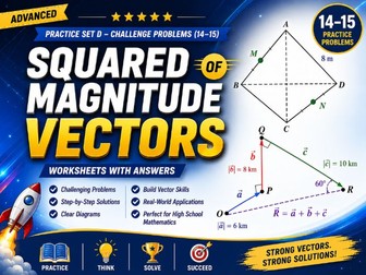 Squared Magnitude of Vectors Worksheet