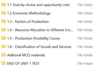 2024-25 CIE AS Economics (9708) UNIT 1 Basic Economic Ideas and Resource Allocation (AS Level)