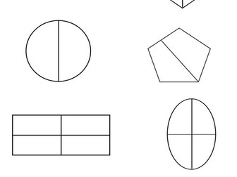 Y2 SATS REVISION -SHADING 1/2, 1/4, 3/4 AND 1/3 OF SHAPES (INCLUDING EQUIVALENT FRACTIONS)