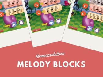 Melody Blocks In C Units 1 - 10 Music Interactive Activity