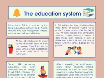 BRIEF INFORMATIVE SUMMARY OF THE UK EDUCATIONAL SYSTEM