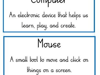 Primary Computing Key vocabulary EYFS-Year 6