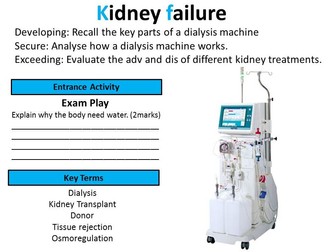 GCSE Biology: Kidney Failure (lesson 3)