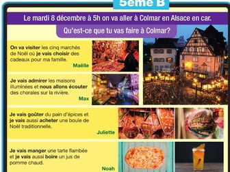 Y7 Y8 French Dynamo - A Noel je vais + future proche / Christmas & near future tense