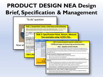 2021 AQA Product design NEA Brief & Spec
