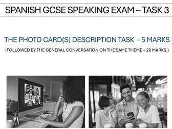 2026 AQA GCSE Spanish Speaking Photo Cards Booklet HIGHER TIER