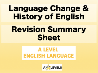 Language Change  Revision