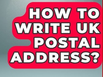 Writing Correct Postcode English Functional Skills Lesson