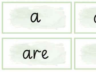 Year 1 and 2 common exception word cards and alphabet display