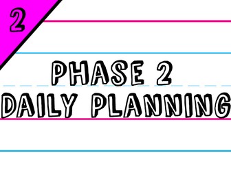 Daily Phase 2 Phonics Planning