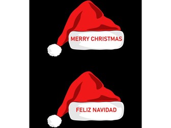 MERRY CHRISTMAS IN DIFFERENT LANGUAGES - CHRISTMAS CAP - 40 LANGUAGES