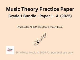 Music Theory Grade 1 Practice Papers 1–4 Bundle
