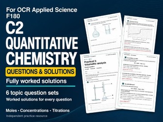 OCR AAQ Applied Science - F180 C2 Practice Questions