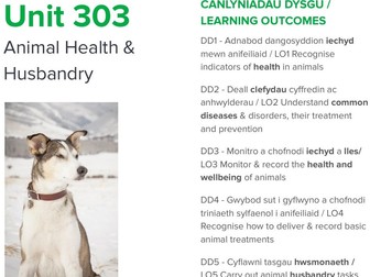 L3 Adv Tech Dip in AM: Unit 303 Animal Health & husbandry LO3 & LO4