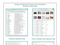 Geology and Planet Earth Combo Activity Worksheets