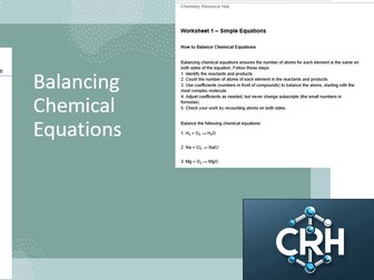 GCSE Chemistry Balancing Equations Differentiated