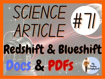 Redshift & Blueshift Science Article #71 | Astronomy / Astrophysics Reading / Literacy