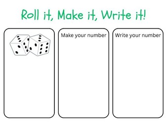 Roll it, Make it, Write it - Maths Game