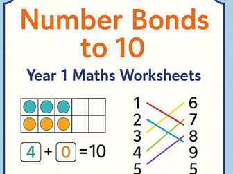 Year 1 Maths – Number Bonds to 10 Worksheet Pack