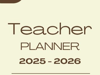 Teacher Academic Planner 2025 - 2026