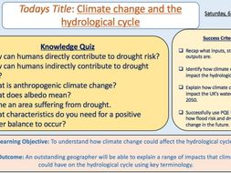 Climate Change & The Hydrological Cycle
