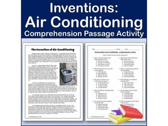 Inventions: Air Conditioning - Reading Comp Passage & Activity | Editable