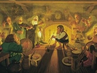 English KS3 SATS 11+ The Hobbit Chapter 1 The Dwarves Arrive Comprehension, analysis, Writing task