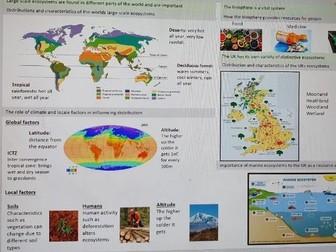 GCSE Edexcel A topic 3 Ecosystems Visual knowledge organiser