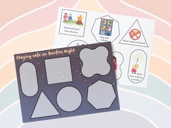 Bonfire Night - Staying Safe Cut and Stick