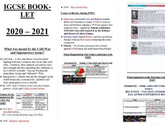 IGCSE Ed-Excel History Specification 2017 Cold War