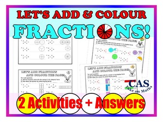 Fractions | Adding Like Fractions| Colouring Page + Answers